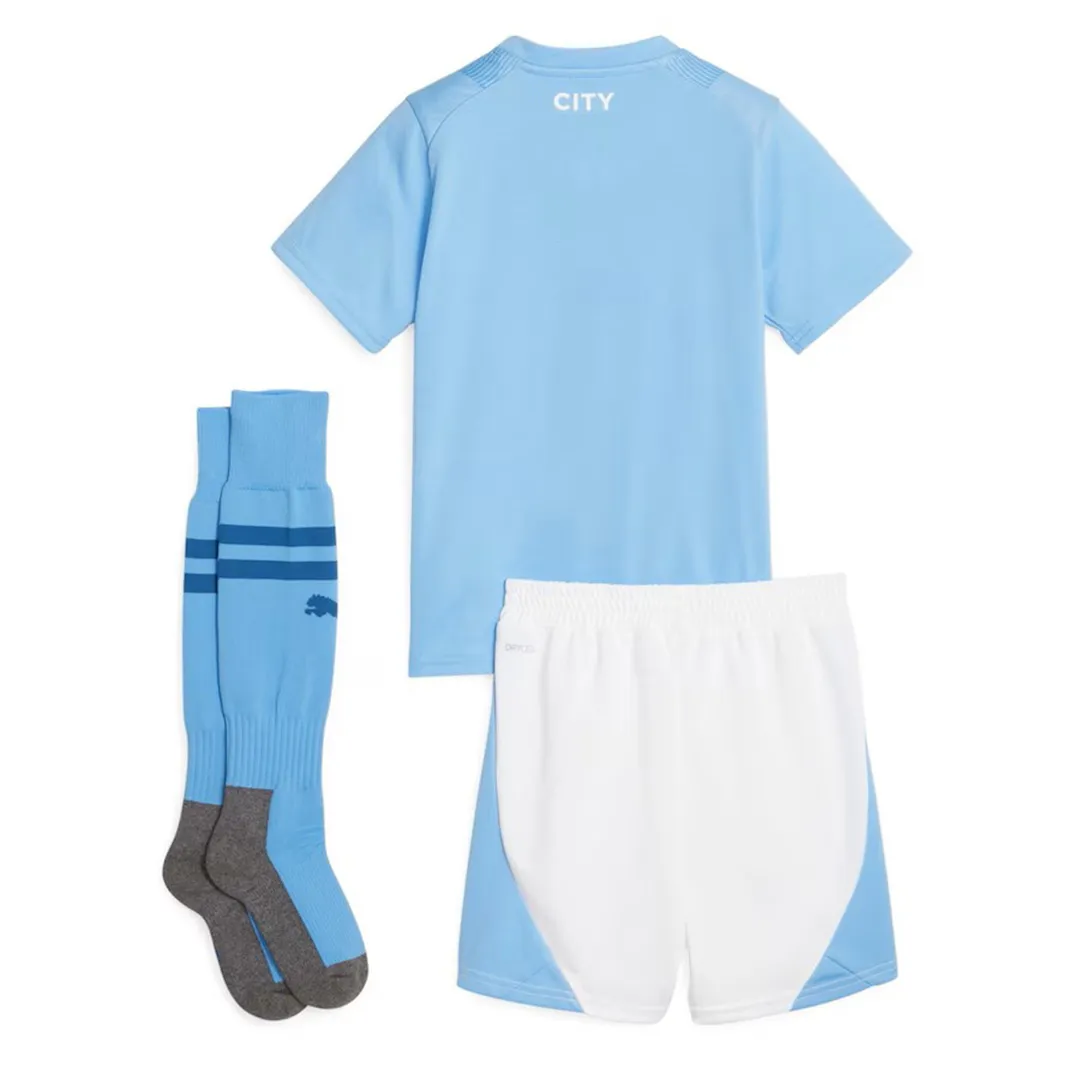 2023/24 Kids Manchester City Home Kit(Jersey+Short+Socks) 2