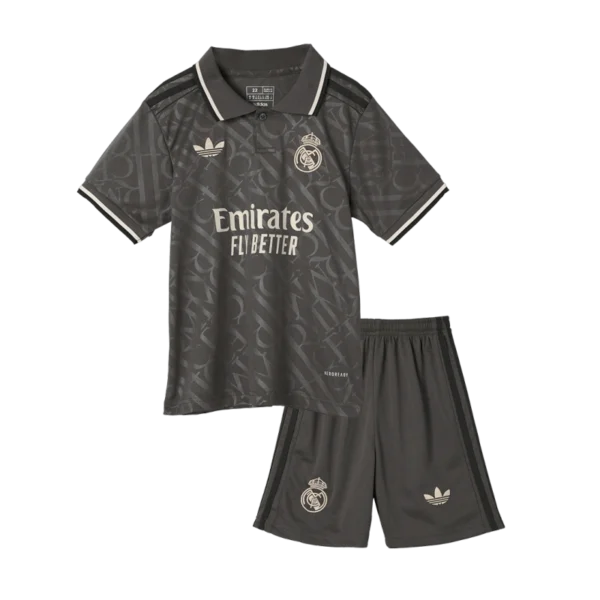 Real Madrid 24-25 Third Away Grey Kids Kits Jersey+Shorts
