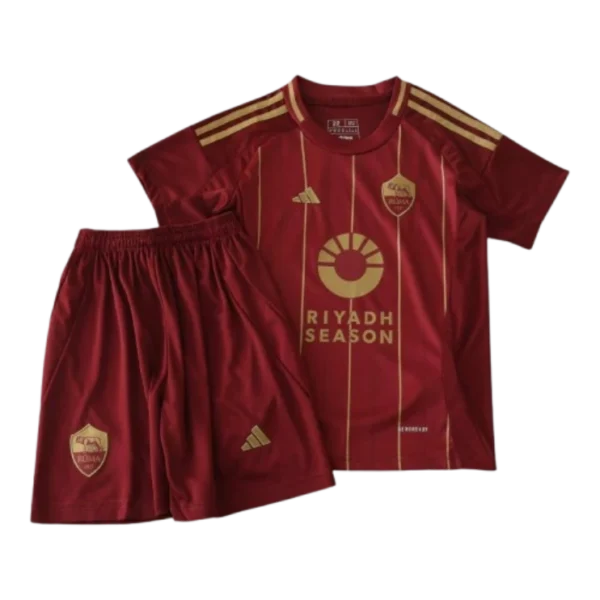 24-25 AS Roma Home Kids Kit Jersey+Shorts