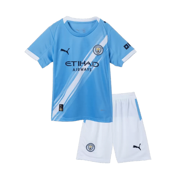 Manchester City Home Kids Soccer Jerseys Kit 2025-26