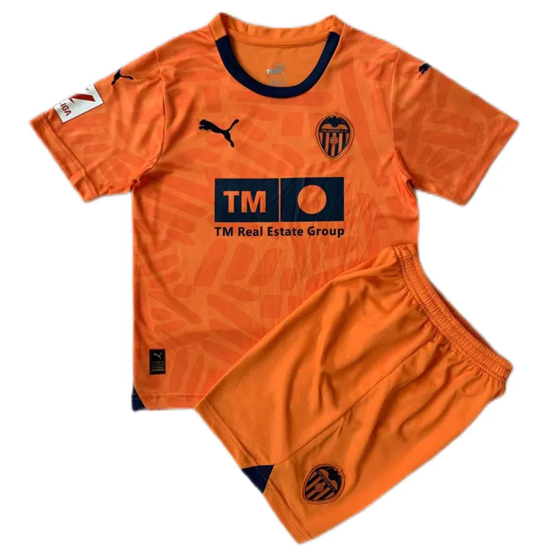 4519428e01 Kids Valencia 2023/24 Third Kit Jersey+Shorts - Image 1