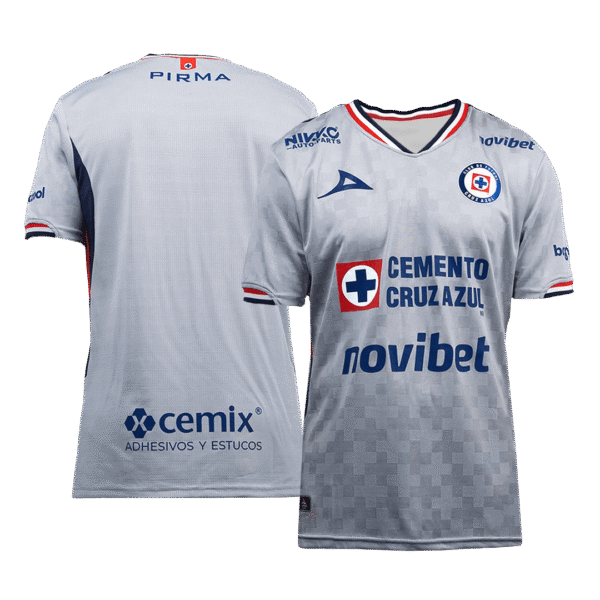 Cruz Azul Away Soccer Jersey 2025-26 Gray Fan version