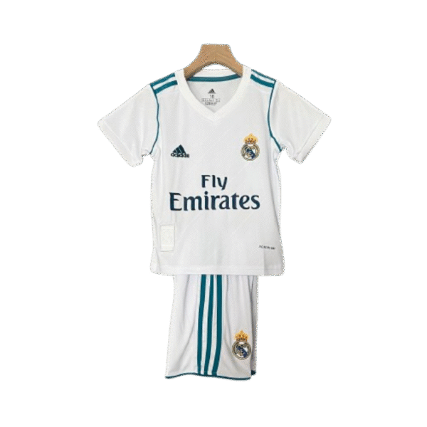 Real Madrid 17-18 Home Retro Kids Kit Soccer Jersey