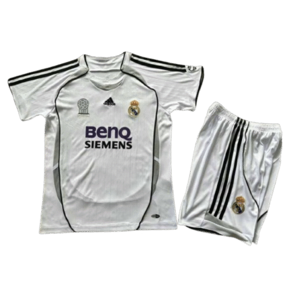 Real Madrid 06-07 Home Retro Kids Kits Youth Apparels Sport Jersey