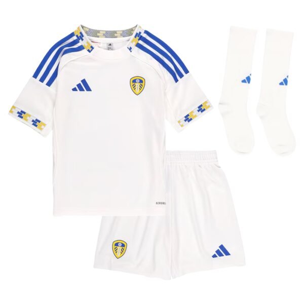 Kids Leeds United Home Kits 2025-26 (Jersey+Shorts+Socks)