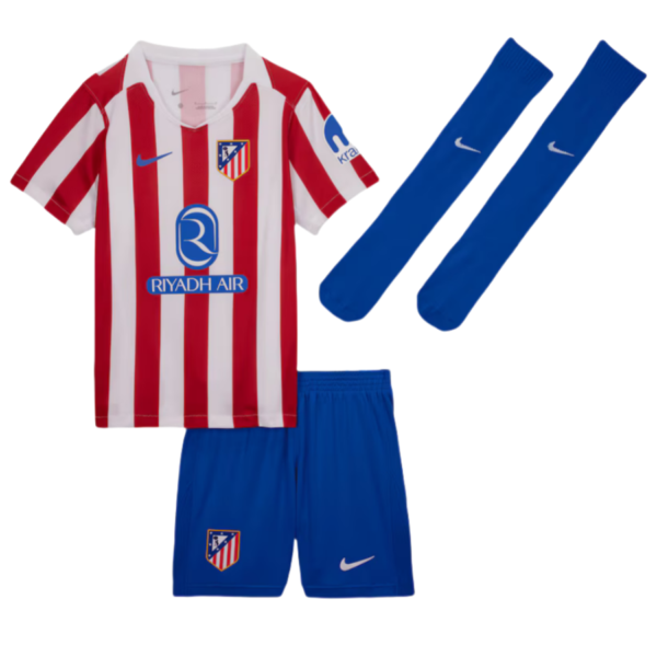 kids Atletico Madrid Home Soccer Kits 25-26 (Jersey+Shorts+Socks)