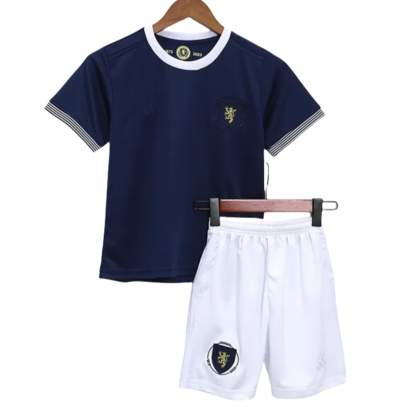 8f99689655 Kids Scotland 150th Anniversary 2023 Jersey Kit - Image 1