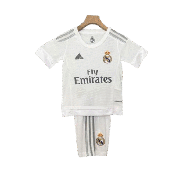 Real Madrid 15-16 Home Retro Kids Kits Children Sets Football Jersey