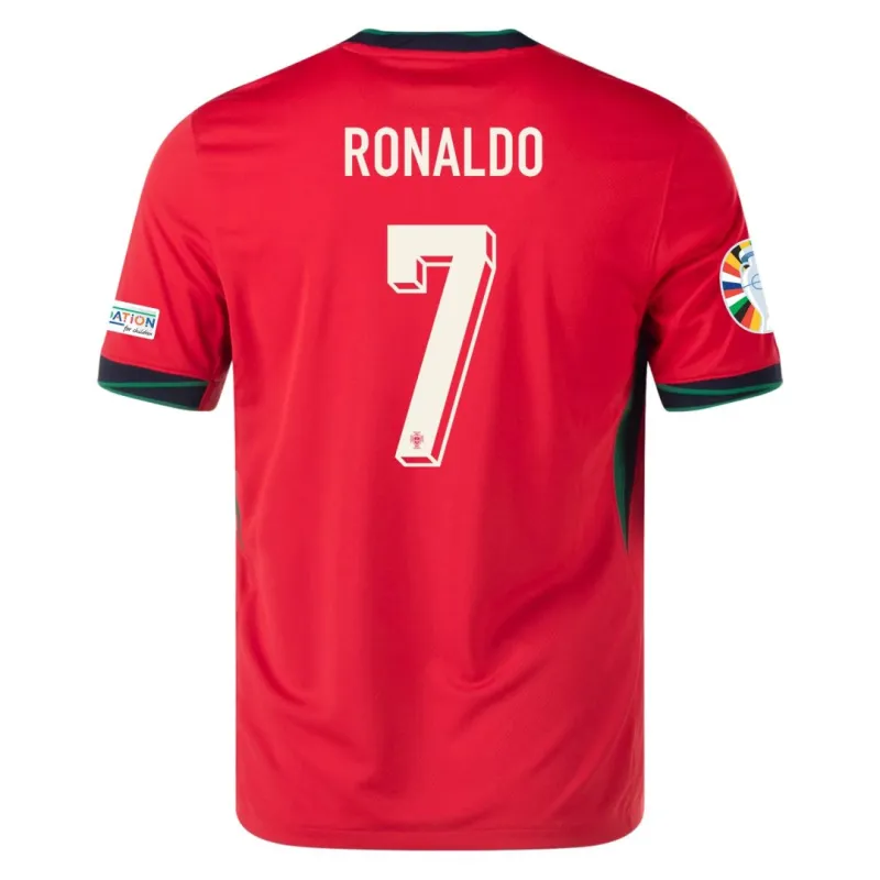 b42f80ee1e Portugal Home Ronaldo #7 R. Leão #17 Pepe #3 Jersey Euro 2024 - Image 1