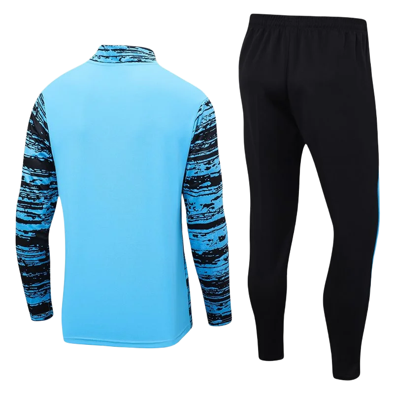 2024/2025 Al-Nassr Half-Pull Entrenamiento Suit Blue Black Futbol Playera 2