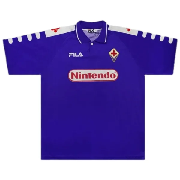 98-99 Fiorentina RUI COSTA #10 BATISTUTA #9 Retro Jersey Home