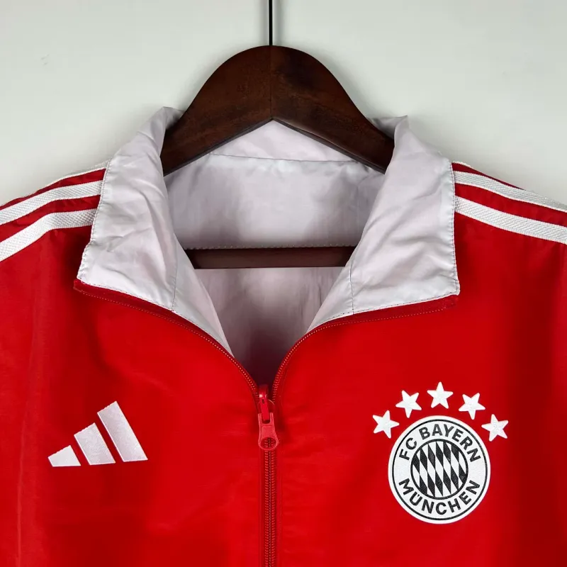 2023-2024 Bayern Munich Reversible Windbreaker (Red-white)Jersey de futbol 1:1 Thai Quality 6