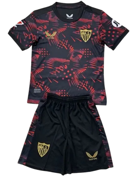 f6b4ad5f17 Kids Sevilla Third Kits(Jersey+Shorts) 24-25 - Image 1