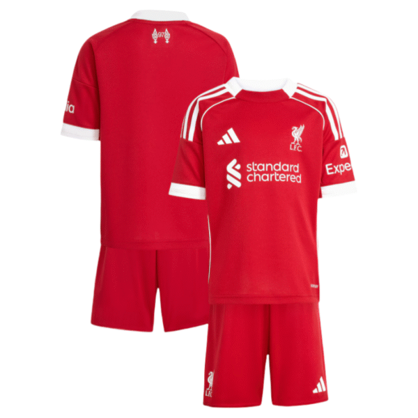 2025-26 Liverpool home Kids football jersey Kits